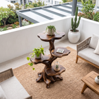 Sculptural Sunroom Plant Stand - solid wood plant stand, view 3