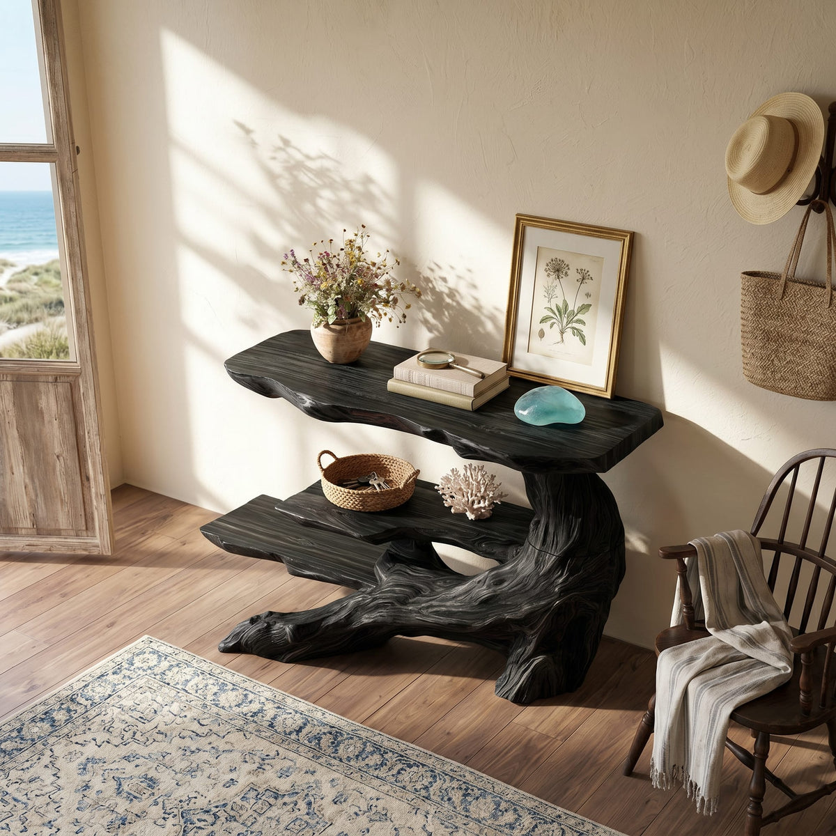 Black Coffee Console Table