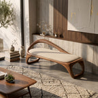 Sculptural Bench Penthouse Interior, solid wood, built to order