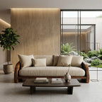Organic Rounded Curved Wooden Sofa, solid wood, built to order, view 2