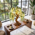 Contemporary Sculptural Tree Table Lamp, solid wood, built to order