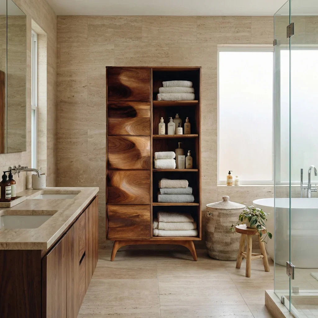 Sculpted Bathroom Bath Shelf