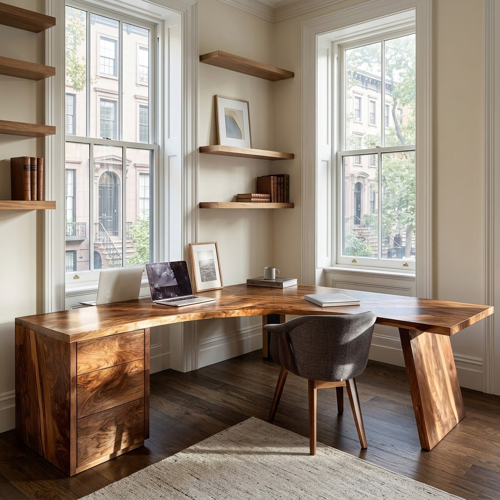 L-shaped Bright Desk