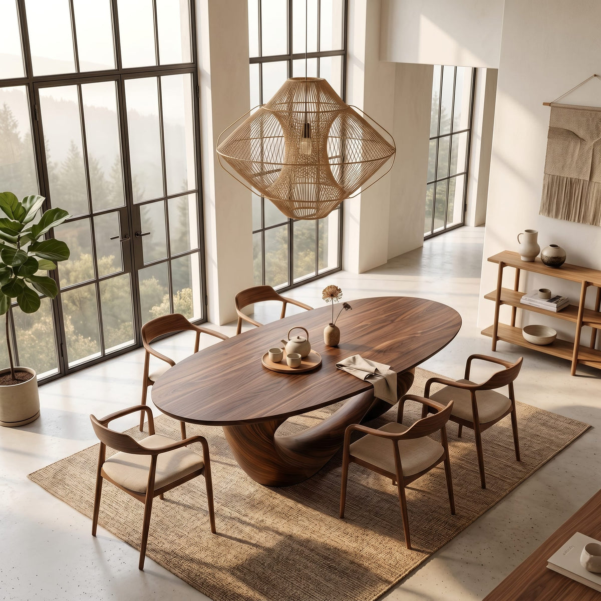 Live Edge Kitchen Modern Dining Table