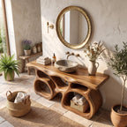 Mid Century Bathroom Sink Vanity Ensuite, solid wood, built to order
