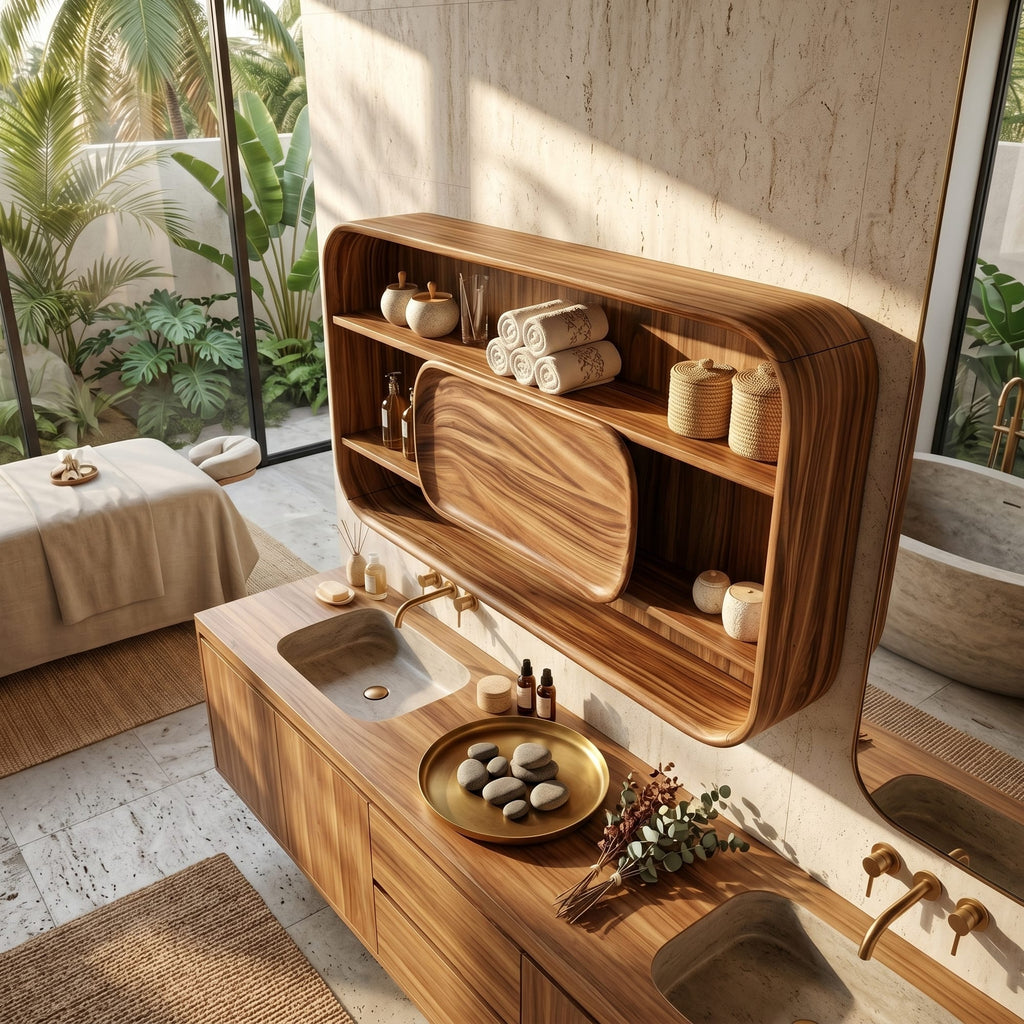 Round Contemporary Vanity