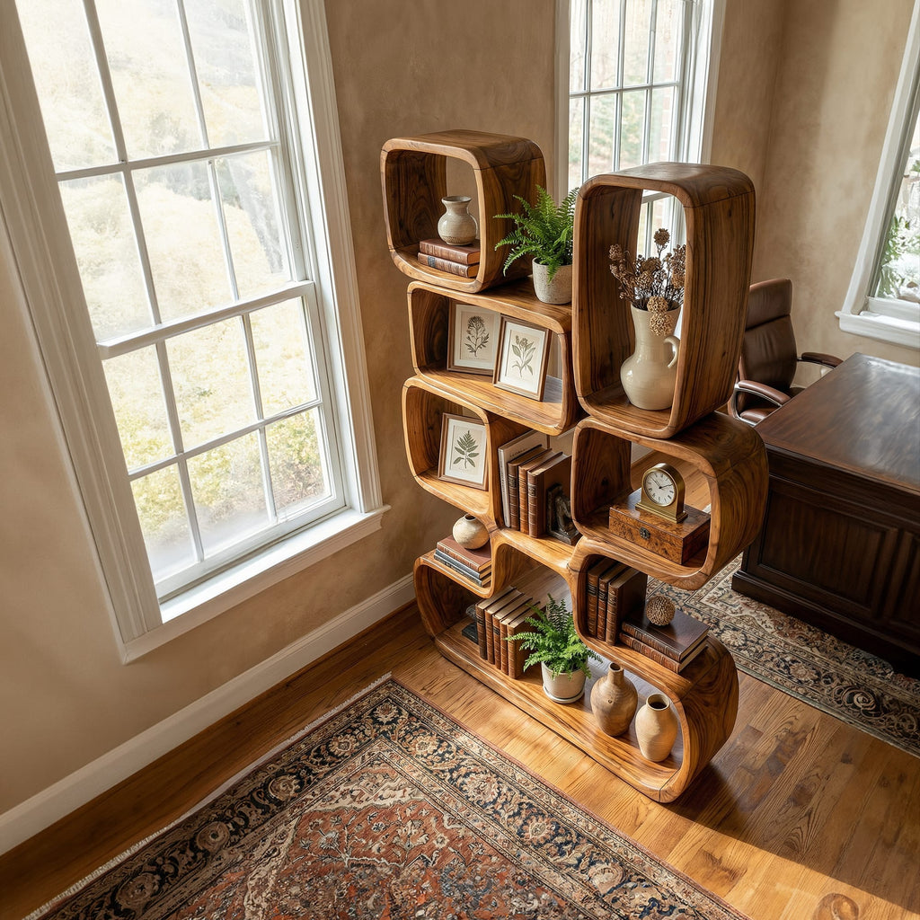 Artistic Geometric Bookshelf
