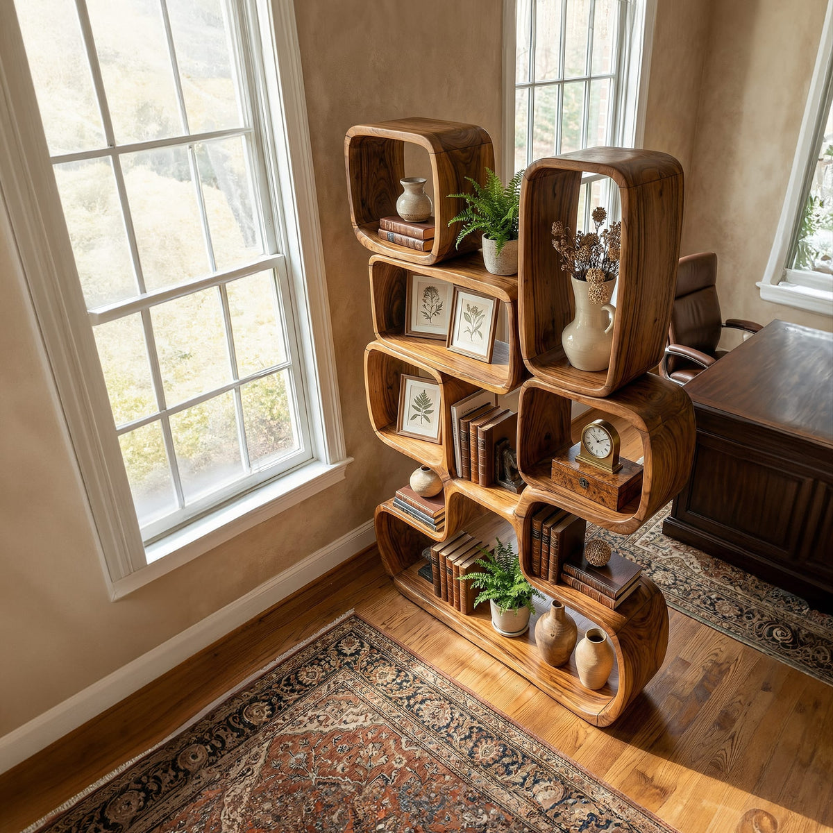 Artistic Geometric Bookshelf