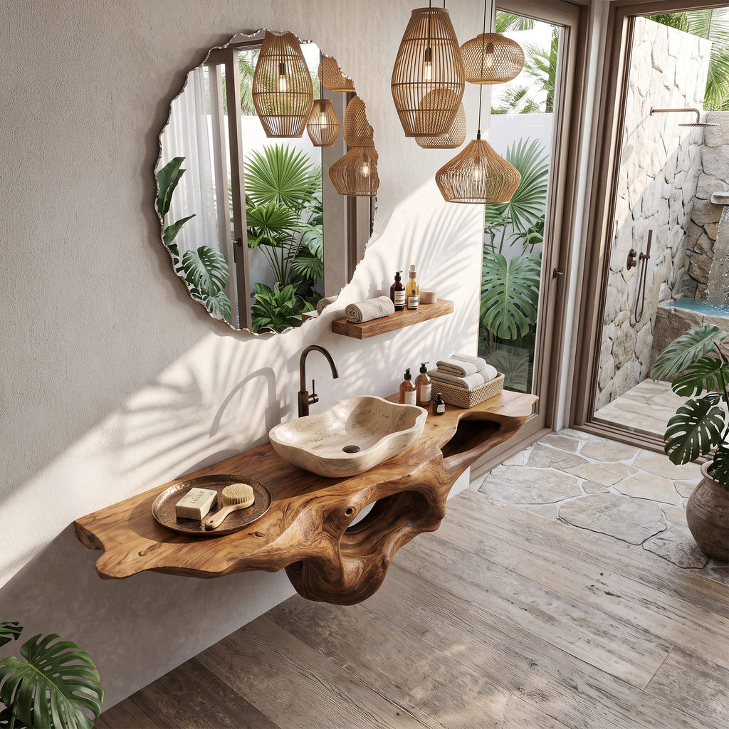 Farmhouse Vanity Bathroom Design, solid wood, built to order