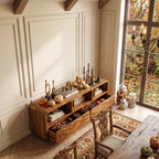 Farmhouse Storage Console Table Bedroom, solid wood, built to order