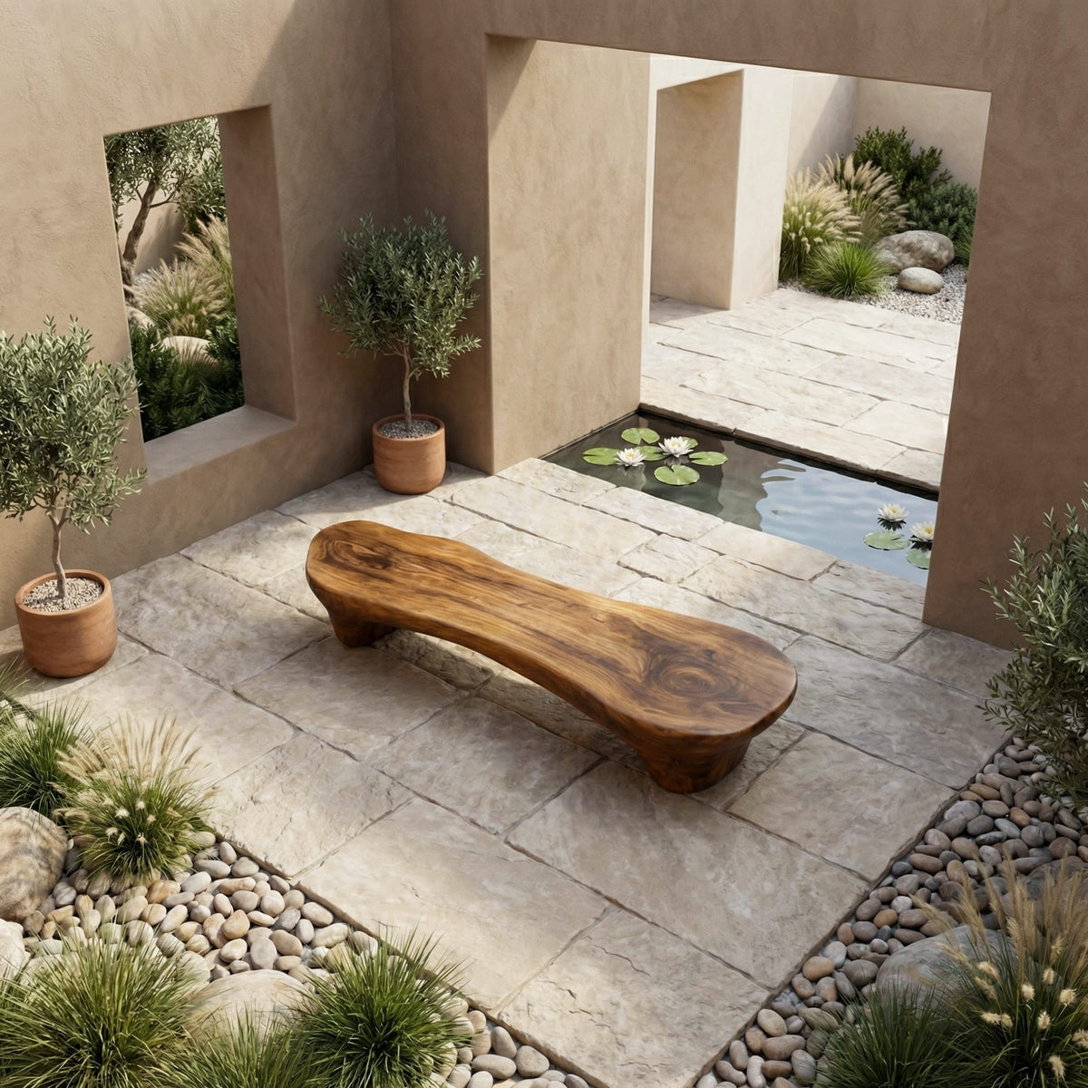 Smooth Curved Bench