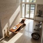 Contemporary Organic Bench, solid wood, built to order