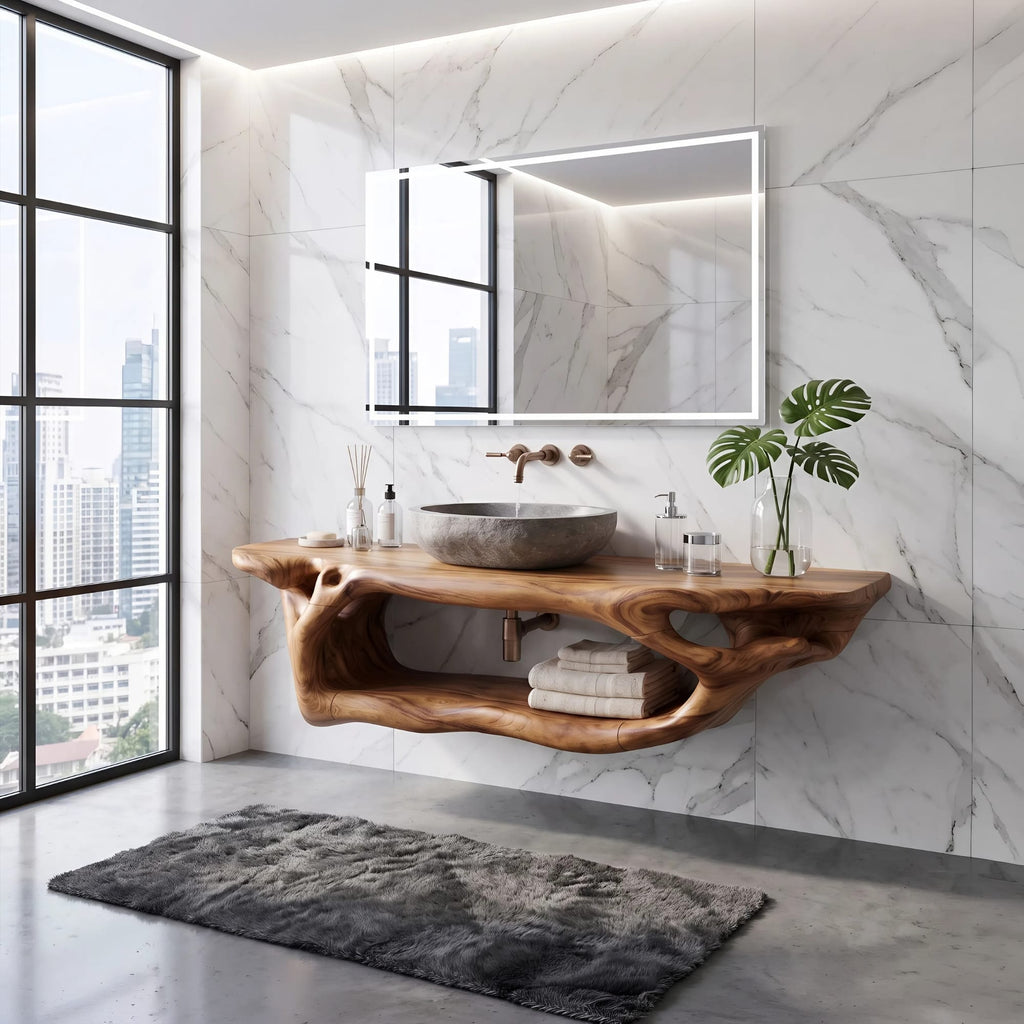Rustic Bathroom Vanity, solid wood, built to order