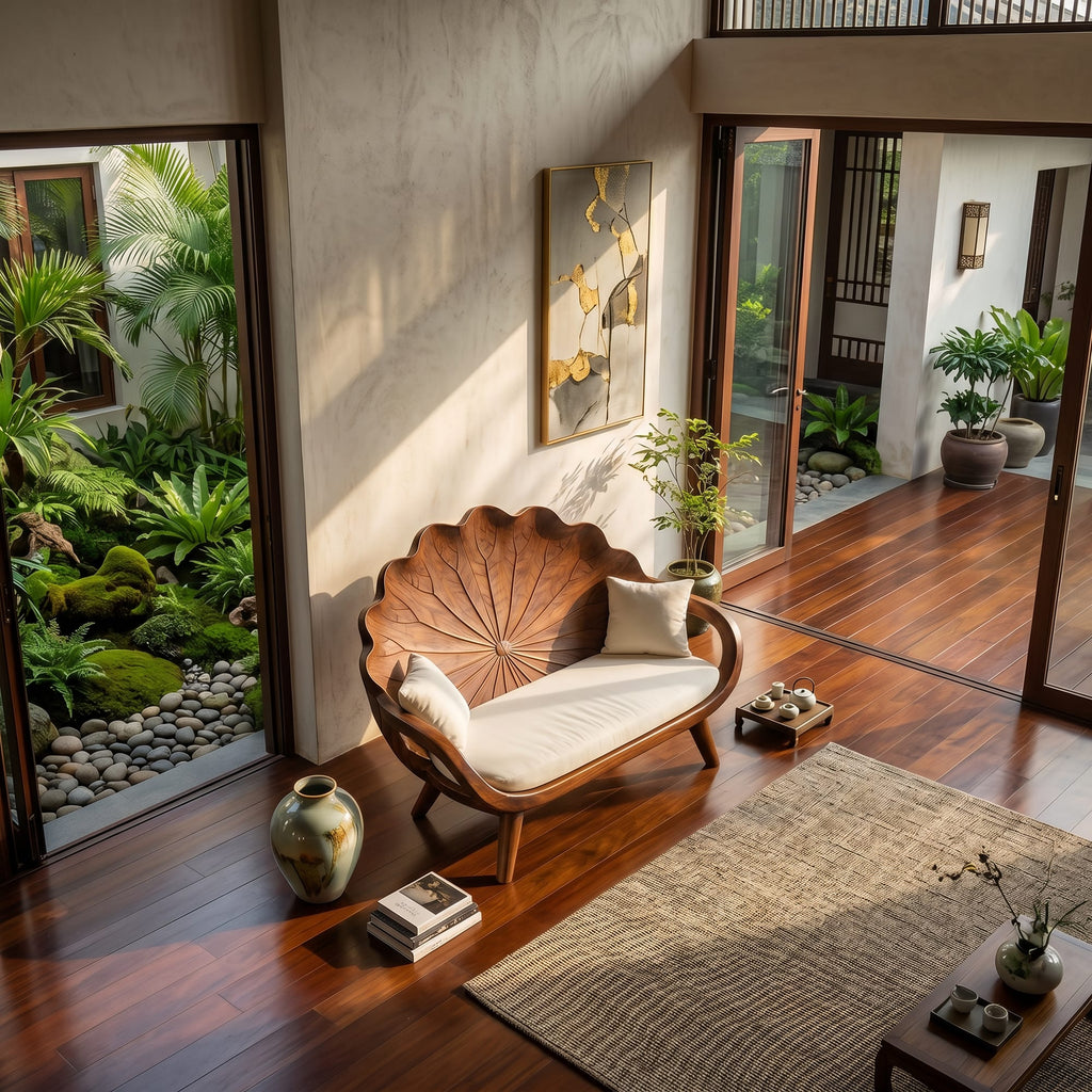 Contemporary Lotus Bench