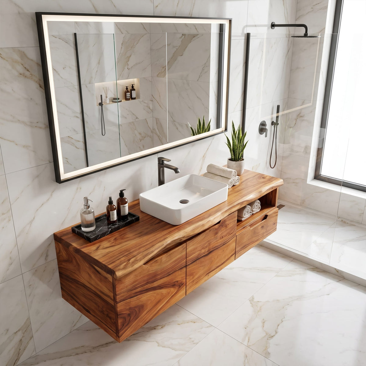 Wood Bathroom Vanity Beach House, solid wood, built to order