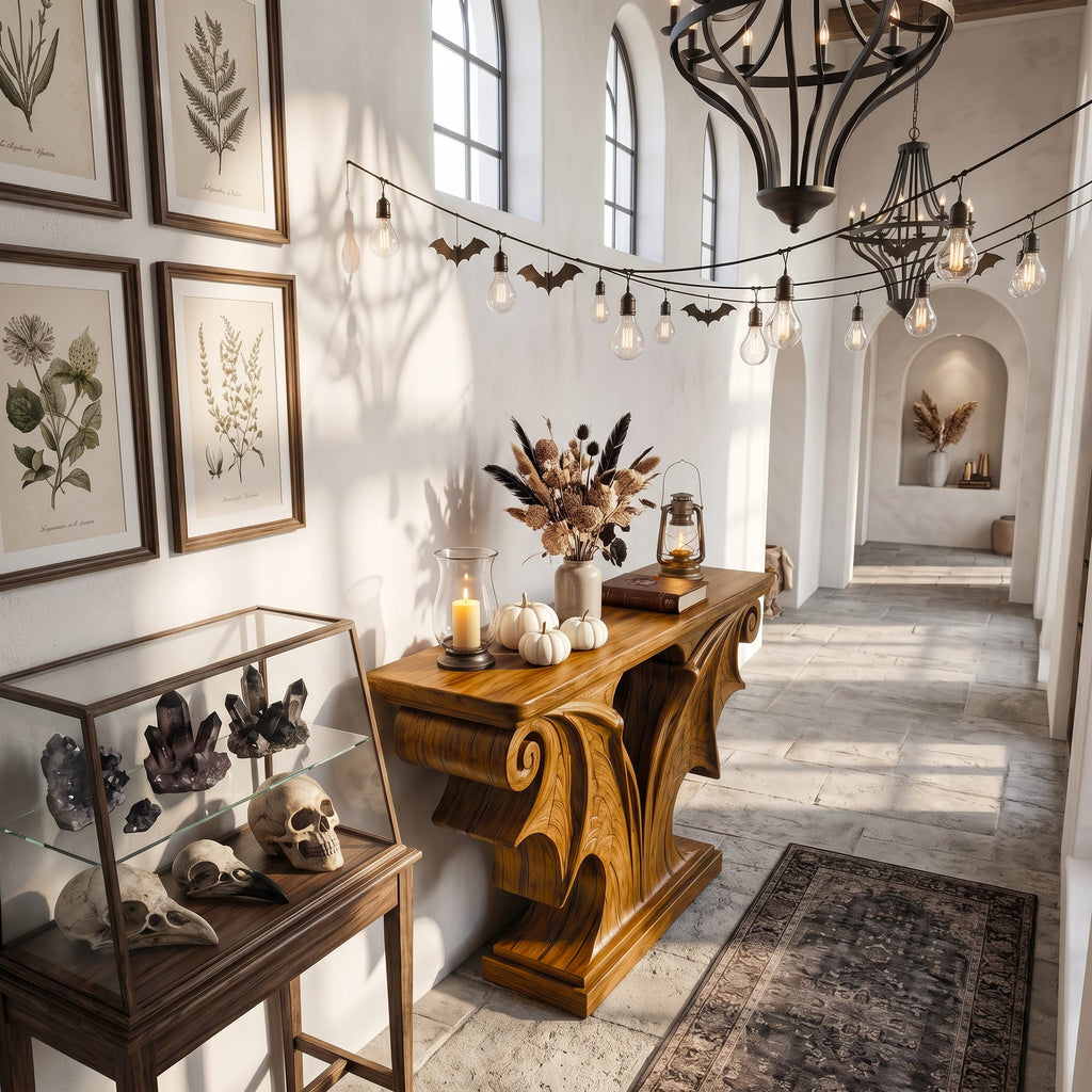 Sculptural Entryway Console Table
