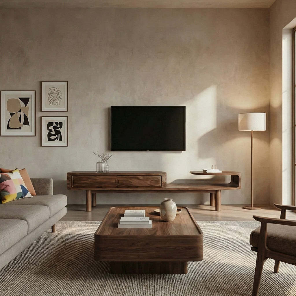 Sculptural Deco TV Cabinet