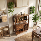 Organic Modern Wine Storage Cabinet Dining Room, solid wood, built to order, view 7