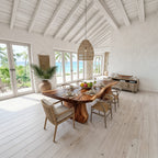Contemporary Sculpted Base Dining Table, solid wood, built to order