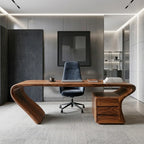 Organic Sculptural Curved Leg Desk, solid wood, built to order, view 2