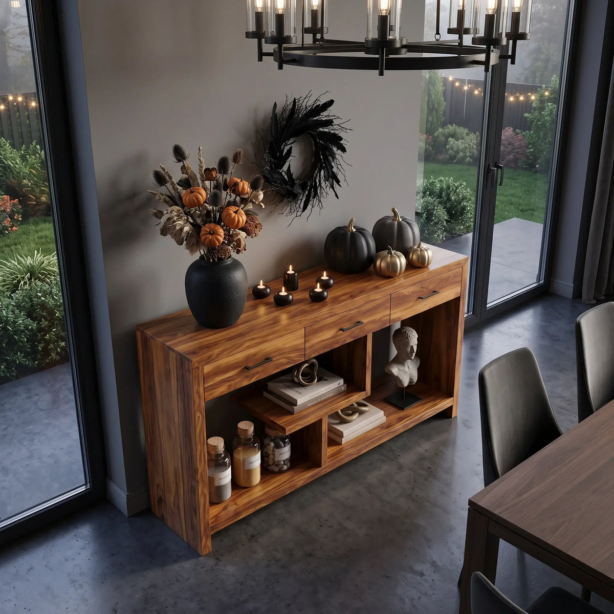 Skull Bathroom Console Table