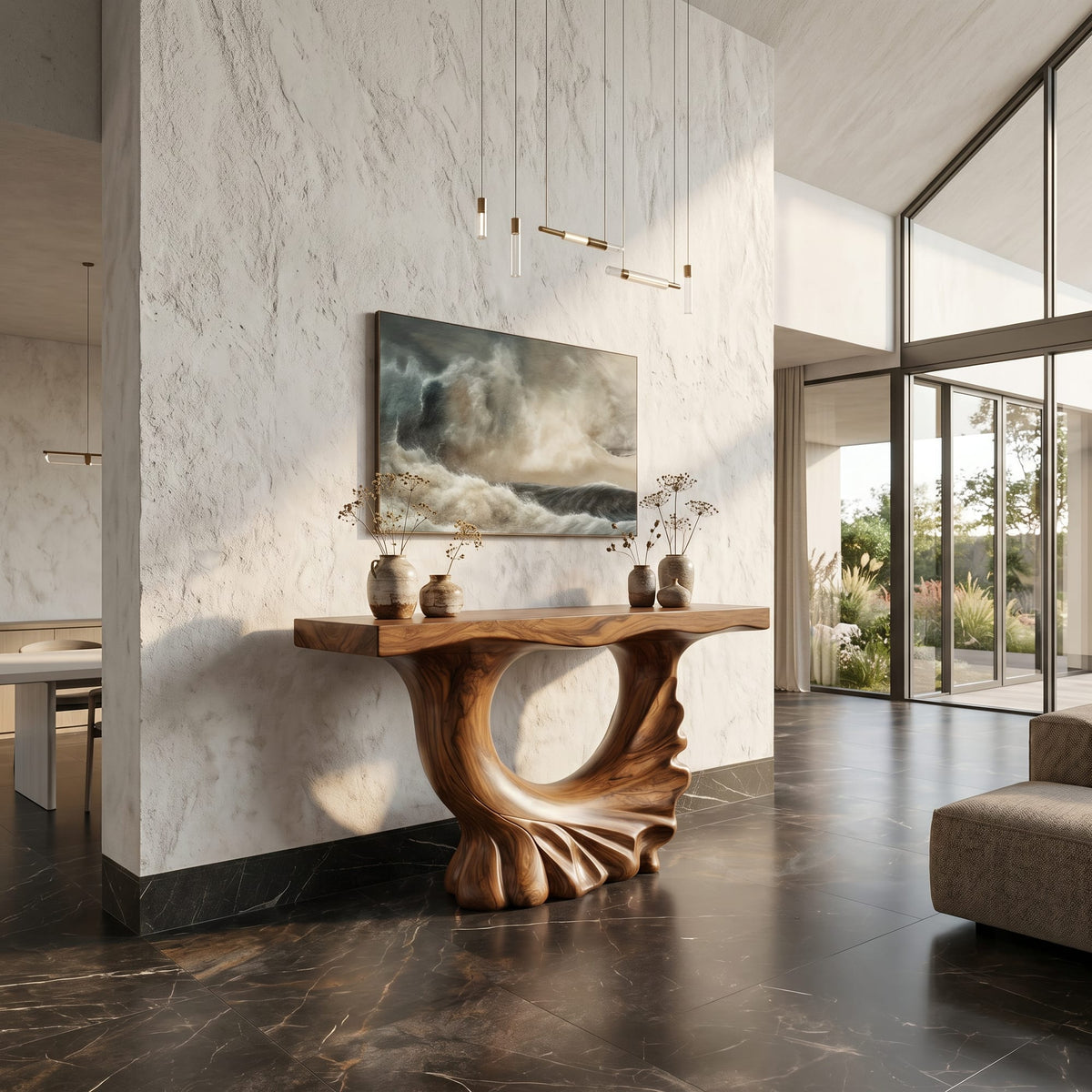 Sculptural Ring Console Table