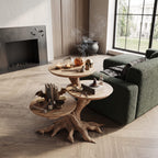 Farmhouse Round End Table, solid wood, built to order
