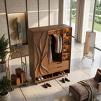 Contemporary Sculptural Form Armoire, solid wood, built to order
