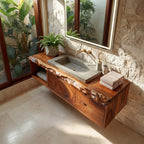 Floating Bathroom Vanity Primary Bathroom, solid wood, built to order