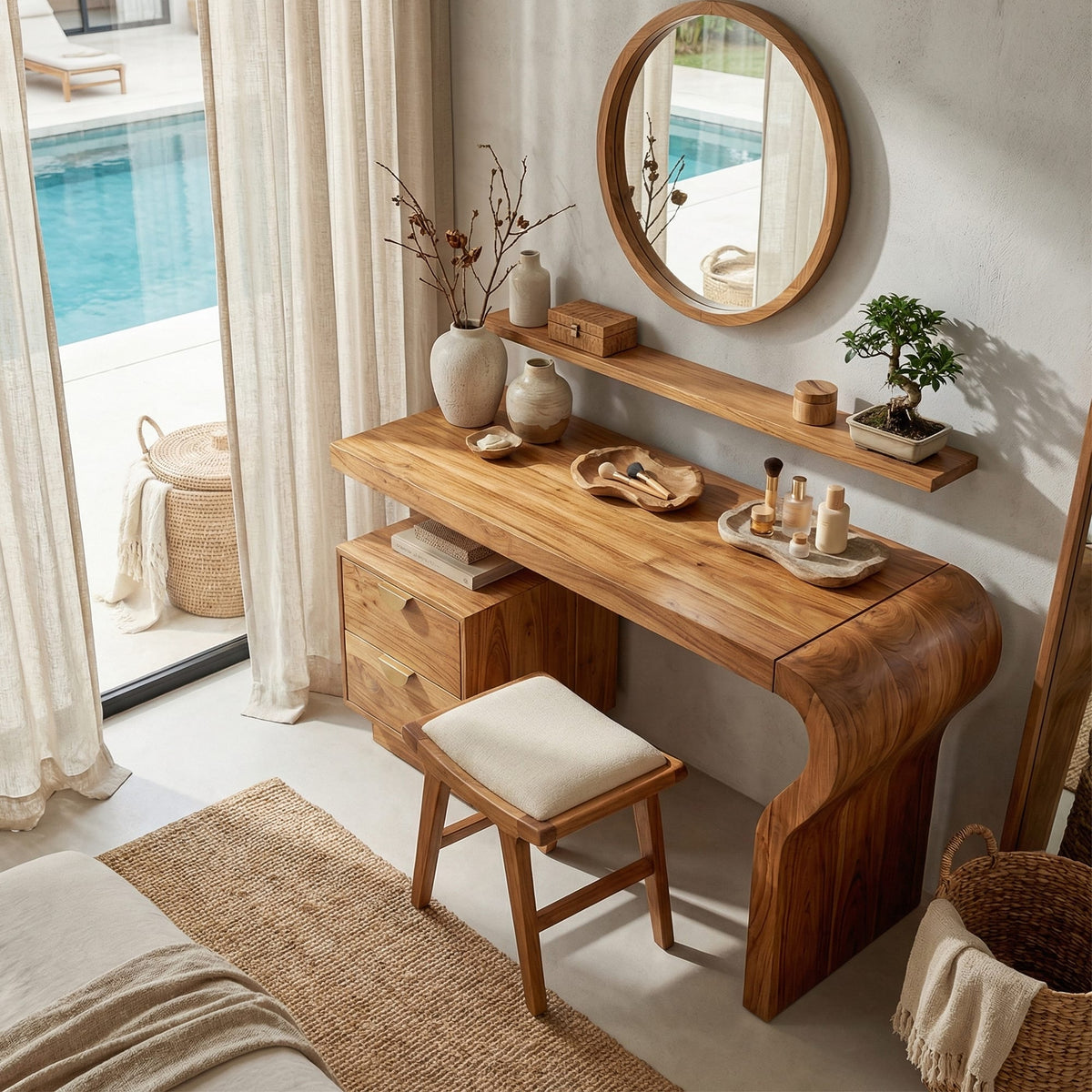 Minimal Modern Makeup Vanity
