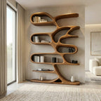 Contemporary Bookcase, solid wood, built to order, view 2
