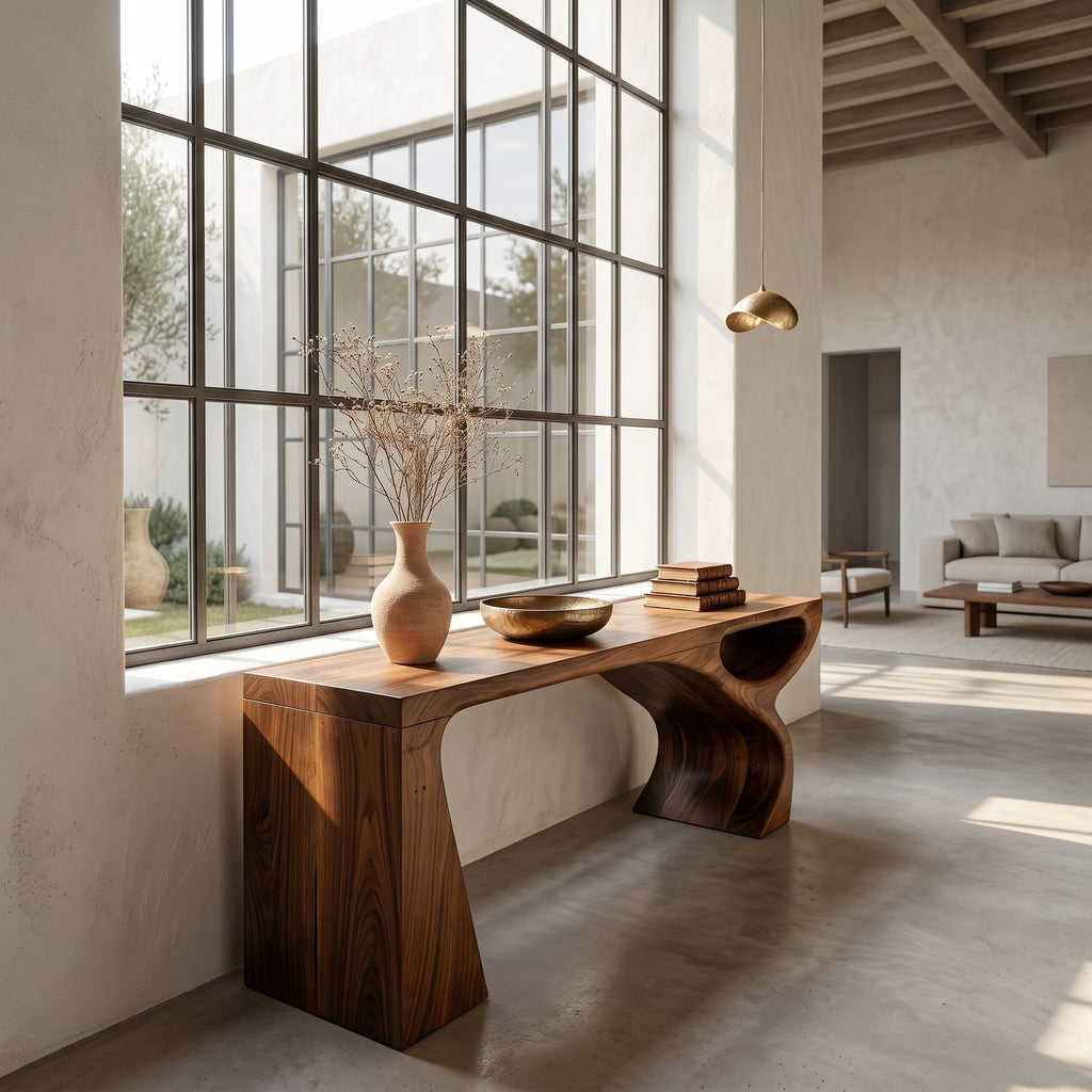 Abstract Contemporary Console Table