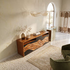 Wave Carved Buffet Dining Room, solid wood, built to order, view 7