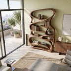Contemporary Reading Shelf for Peaceful Reading Corner, solid wood, built to order