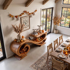 Pumpkin Solid Console Table