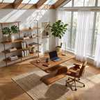 Contemporary Executive Desk, solid wood, built to order
