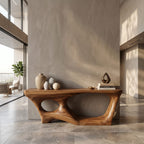 Curved Foyer Console Table