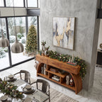 Organic Modern Console Table Living Room, solid wood, built to order, view 2