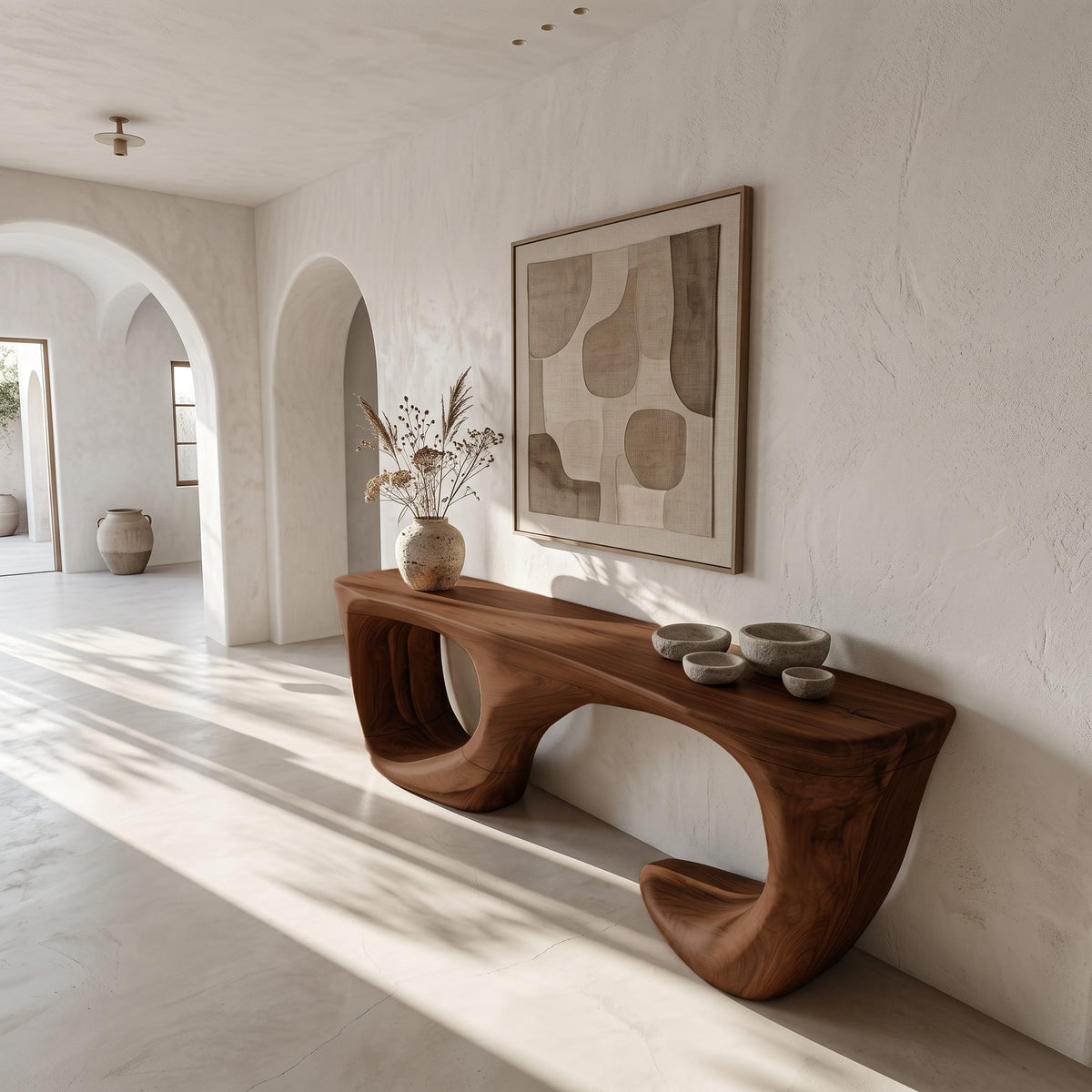 Curved Structure Console Table