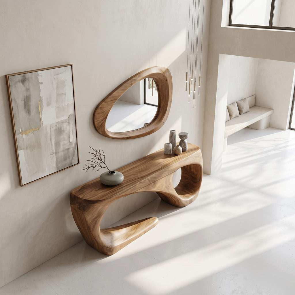 Flowing Live Edge Console Table