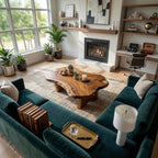 Live Edge Fireplace Coffee Table