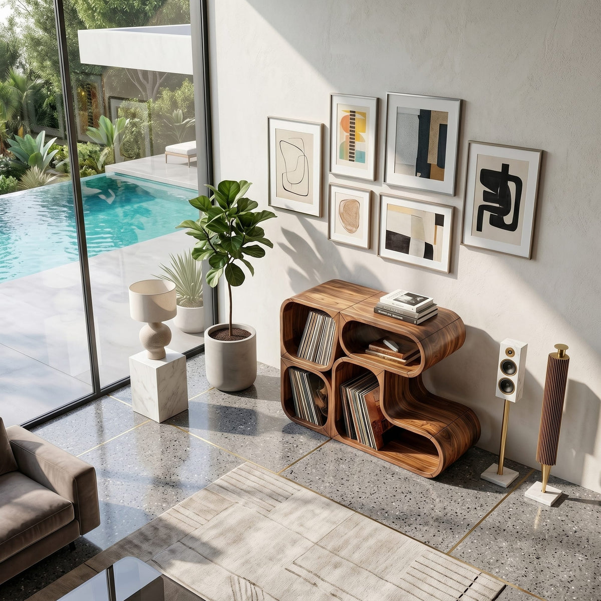 Organic Contemporary Record Stand