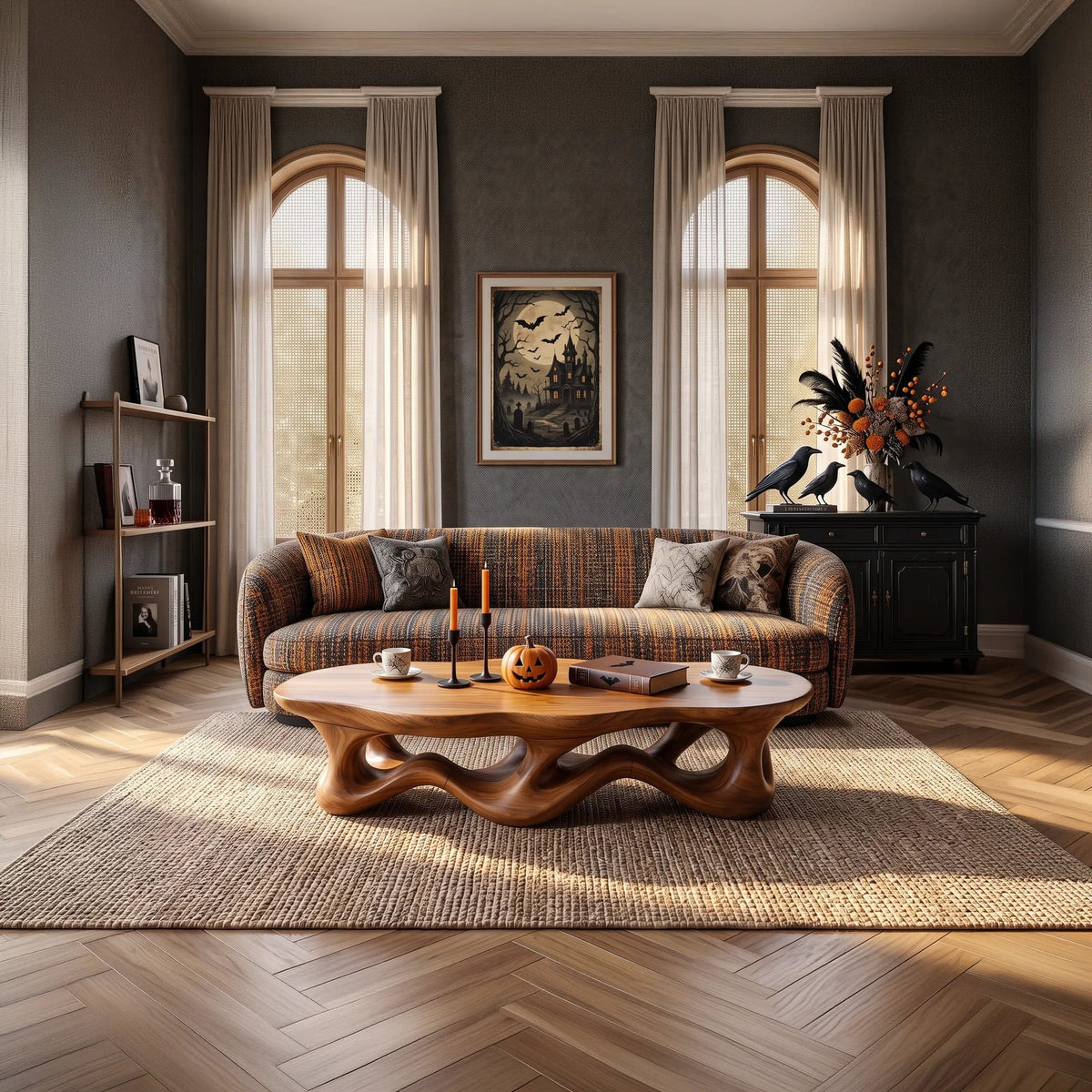 Modern Interlocking Coffee Table, solid wood, built to order