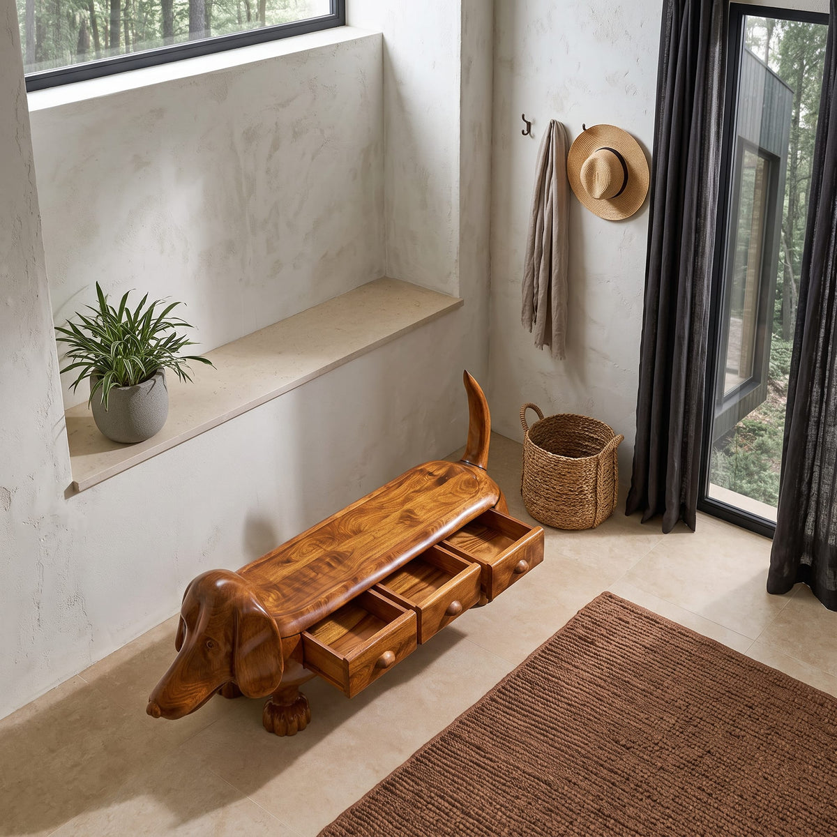 Dachshund Storage Bench