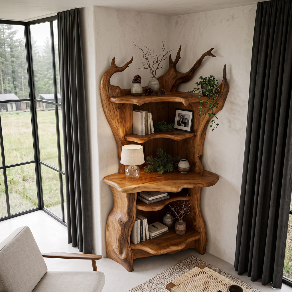 Live Edge Nook Bookshelf