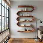 Organic Natural Bathroom Shelf for Spa Style, solid wood, built to order, view 2