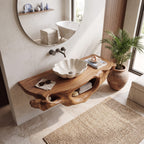 Farmhouse Live Edge Vanity, solid wood, built to order