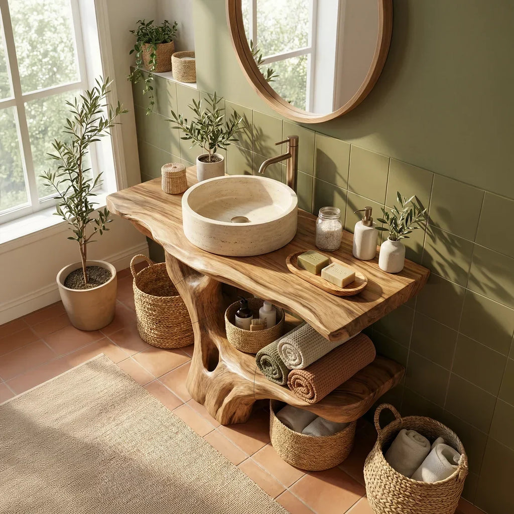 Organic Live Edge Washbasin Vanity