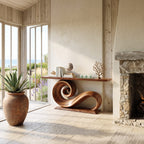Organic Live Edge Foyer Console Table