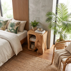 Farmhouse Live Edge Nightstand Bedroom Furniture Design, solid wood, built to order, view 2